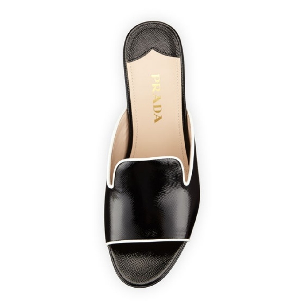 (Size 41) Prada Wedge Slide Sandals